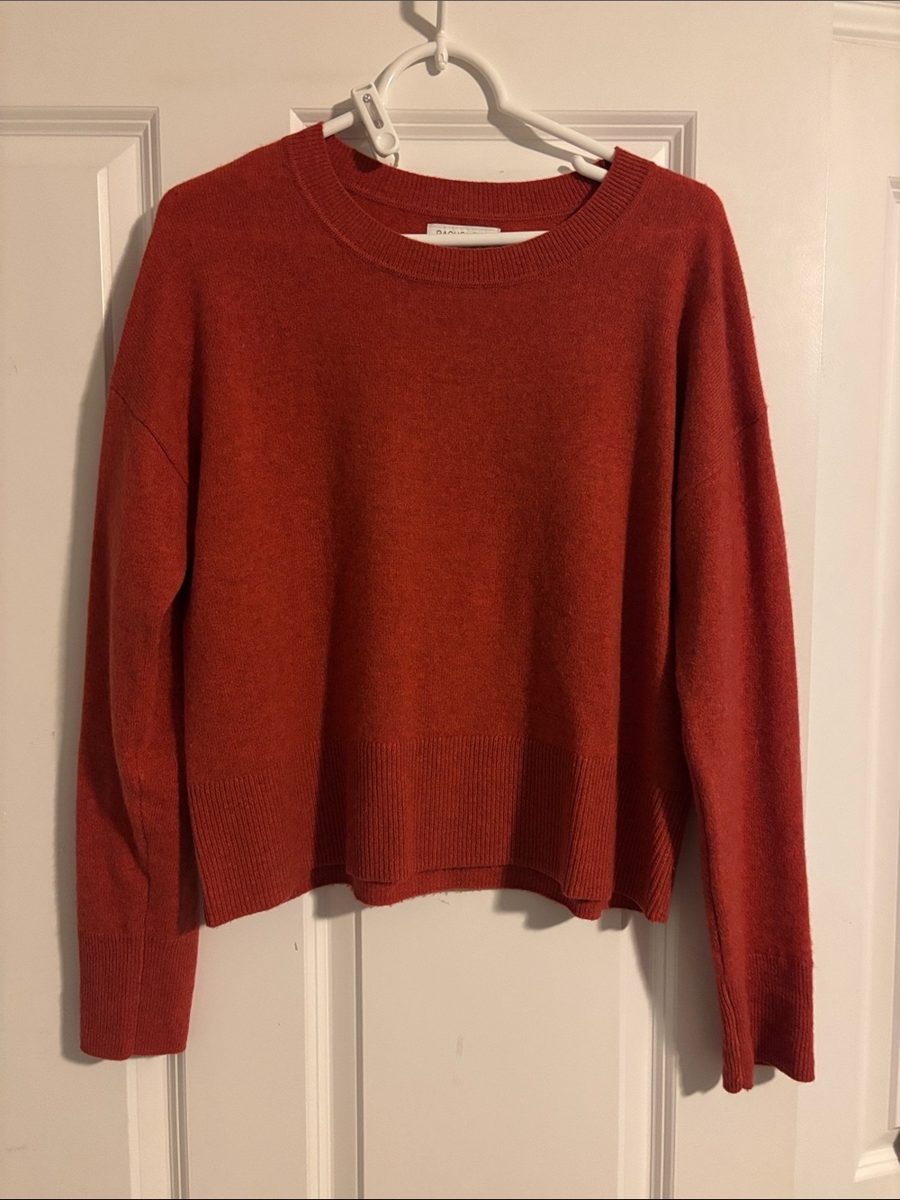 Rachel Zoe Rust Crewneck Cashmere Sweater